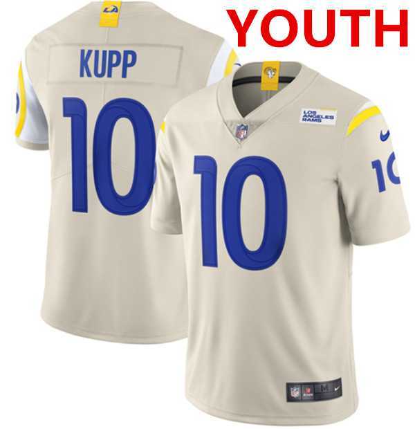 Youth Los Angeles Rams #10 Cooper Kupp 2020 Bone Vapor Limited Stitched NFL Jersey->youth nfl jersey->Youth Jersey